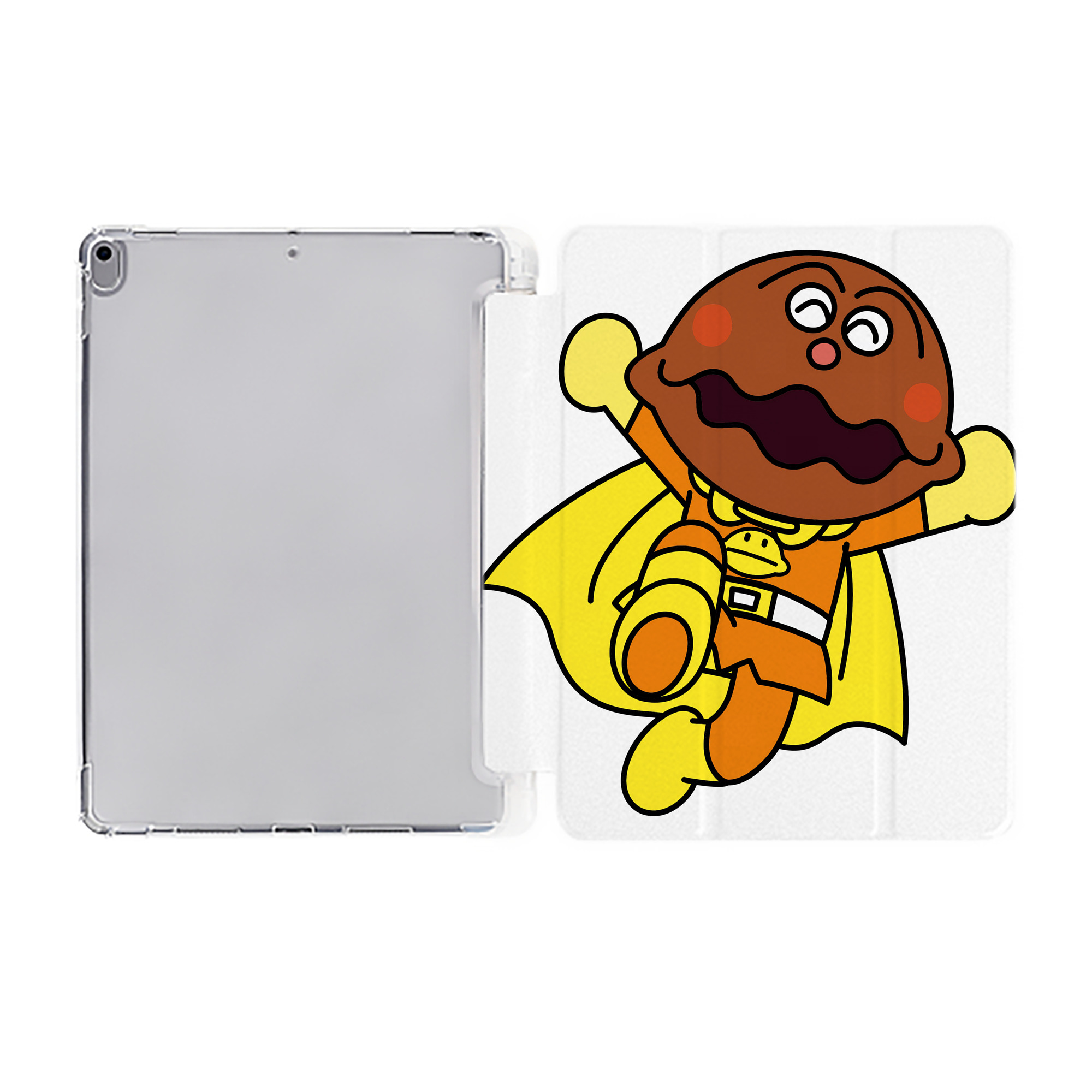 （画像用） アンパンマン Anpanman IPad ケース ペン収納付き 三つ折りスタンド PUレザー×シリコン 対応機種9.5/10.5/10.9インチ